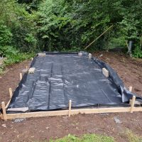 Laying foundations for a garden structure