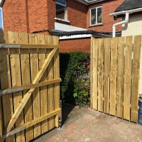 Wooden garden gate installation in Greater Belfast