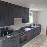 Dark grey kitchen installed in Greater Belfast